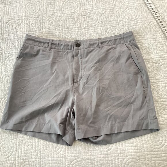 Faherty All Day Shorts Gray Size 36 Grey Casual Drawstring Pockets Performance L - Picture 7 of 9